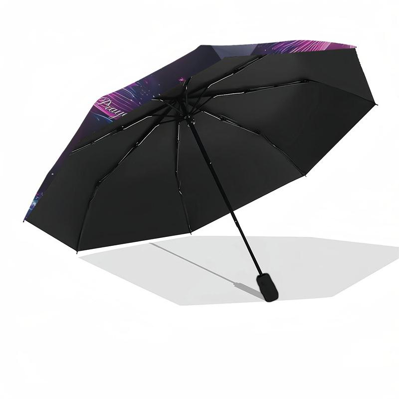 1pc Neon Butterfly Dreamscape Umbrella with Plastic Handle,Suitable for All Seasons Home Travel Outdoor UmbrellaDD712