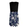 Women's Sleeveless Casual Vacation Loose Swing Geometric Button Midi Dress With Pockets