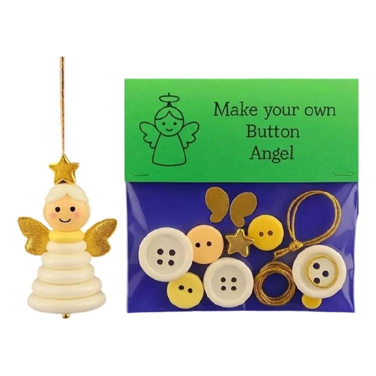 Complete Holiday Craft Package Christmas Button Ornament Making For Kids Adults Family Fun All Supplies Included