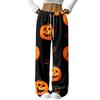 Women's Halloween Flannel Pajama Pants Straight Leg Holiday Loungewear Sleepwear