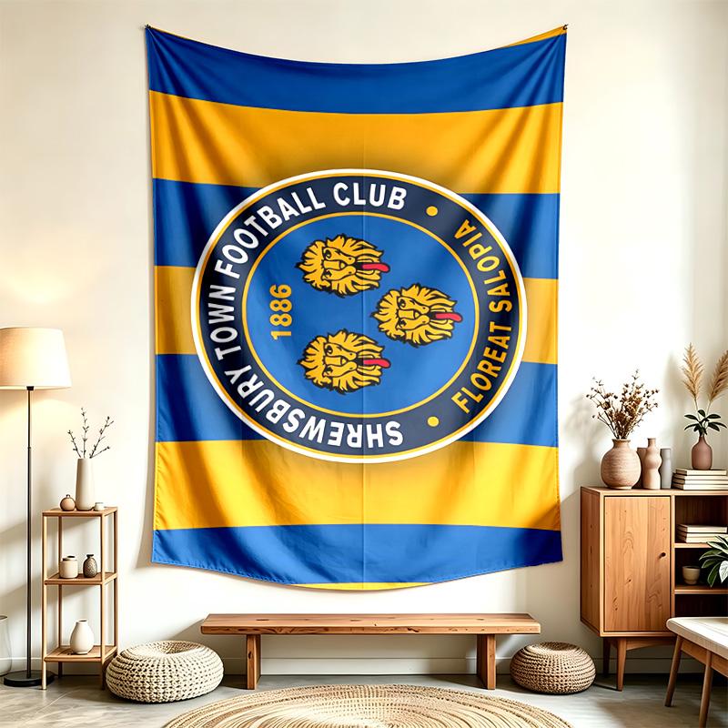 Shrewsbury Town (1) Tapestry Suitable For Decorating Homes Dorms And Bedrooms Soft To The Touch And A Perfect Gift For Friends And Family