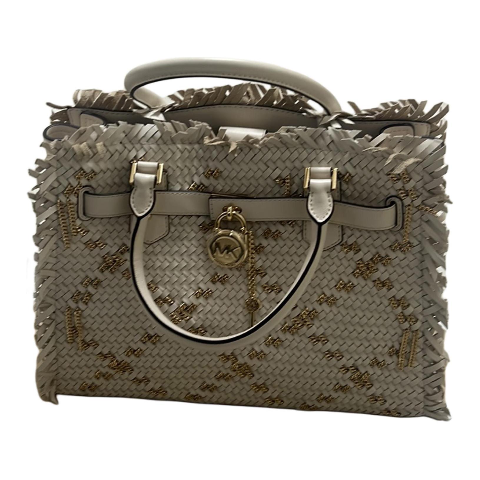 

Michael Kors Hamilton Logo Leather Shoulder Crossbody Handbag Medium Women handbags White 35S2GHMS2L-BEG Basic Set (Bag+Dust Bag)