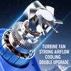 100-Speed Strong Wind Neck Fan USB Rechargeable Cooling Fan Portable Waist Clip Fan  Summer