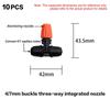10Pcs Hanging Misting Nozzle Fog Nozzle Hanging Anti Drip Misting Sprinkler Kits For Hoses Mist Water Sprayer