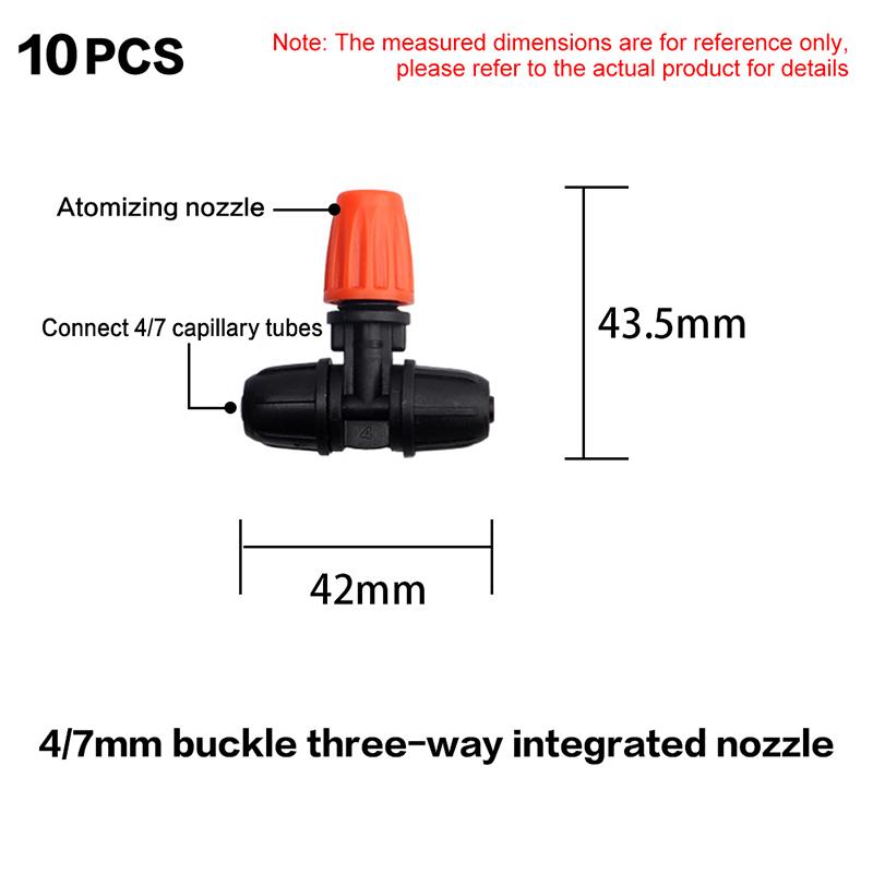 10Pcs Hanging Misting Nozzle Fog Nozzle Hanging Anti Drip Misting Sprinkler Kits For Hoses Mist Water Sprayer