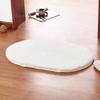 Oval Bath Mat Thick Super Absorbent Plush Area Rug Shaggy Carpet Anti-Slip Backing Machine Washable Soft Bathroom Floor Mat