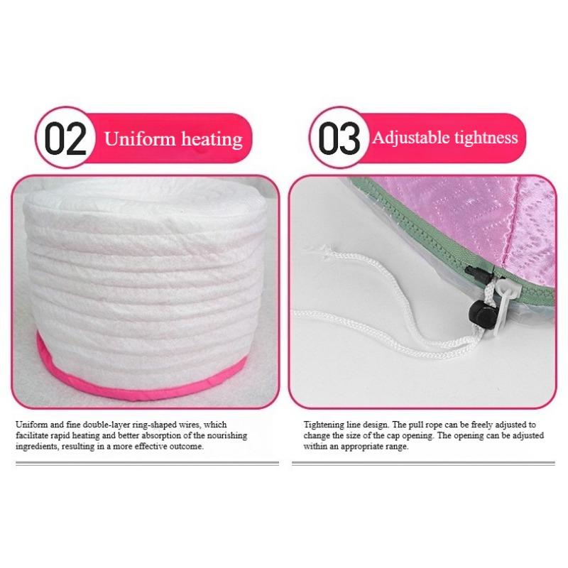 1PC [European Standard] Baimei Satin Three-speed Electric Heating Cap Temperature Control Perm Cap Care Evaporation Cap Hair Dyeing Bake Oil