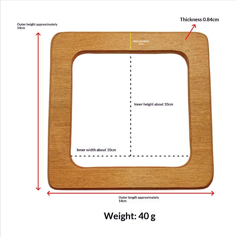 DIY Square Wooden Bag Handle Classic Handbag Purse Straps Replacement for Custom Tote Bag Making Crafts