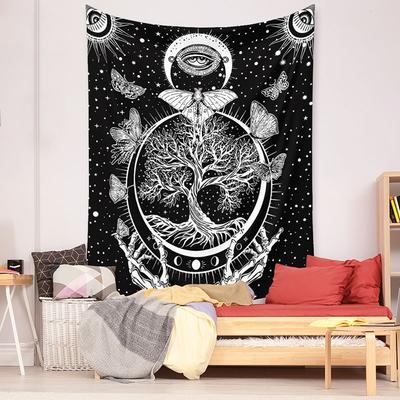Bohemian Tree of Life Mandala Tapestry Tarot Divination Printed Sanding Hanging Cloth Wall Bedroom Meditation Room Decoration