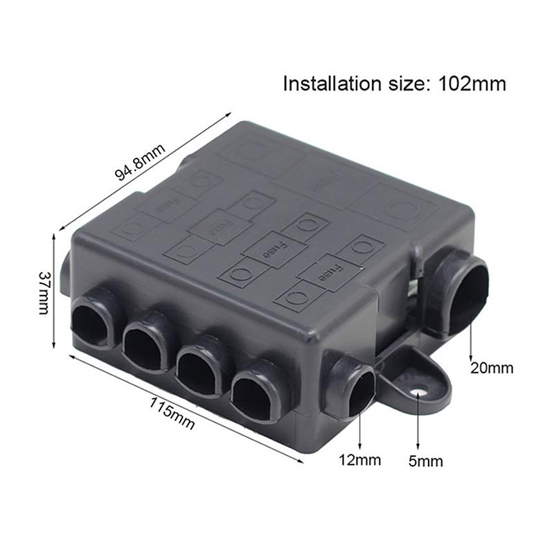 5Ways Power Distribution Fuse Box Block Mega & Midi Fuses Holder 12V & 24V Power Protection Modified Rv Fuse Box