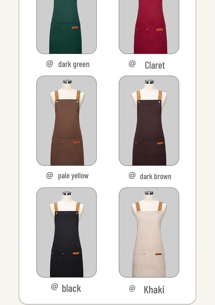 Women's Waterproof Chef Apron with Exquisite Shoulder Straps – Oilproof, Logo Customizable for Hotel and Kitchen Use
