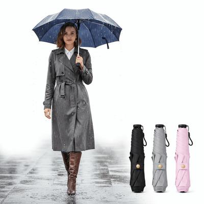 Wrist Strap Folding Umbrella Lightweight Compact Umbrella Durable Pencil Umbrella  Rainy Day Use