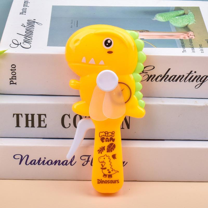 Cartoon Fan Hand Pressure Fan Children'S Toy Cute Dinosaur Mini Student Portable Handheld Manual Summer Classroom Small Fans