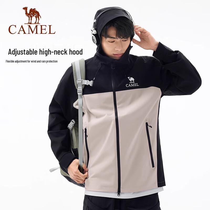 Camel Men's Bamboo Shadow Windproof Waterproof Outdoor Hiking Jacket
