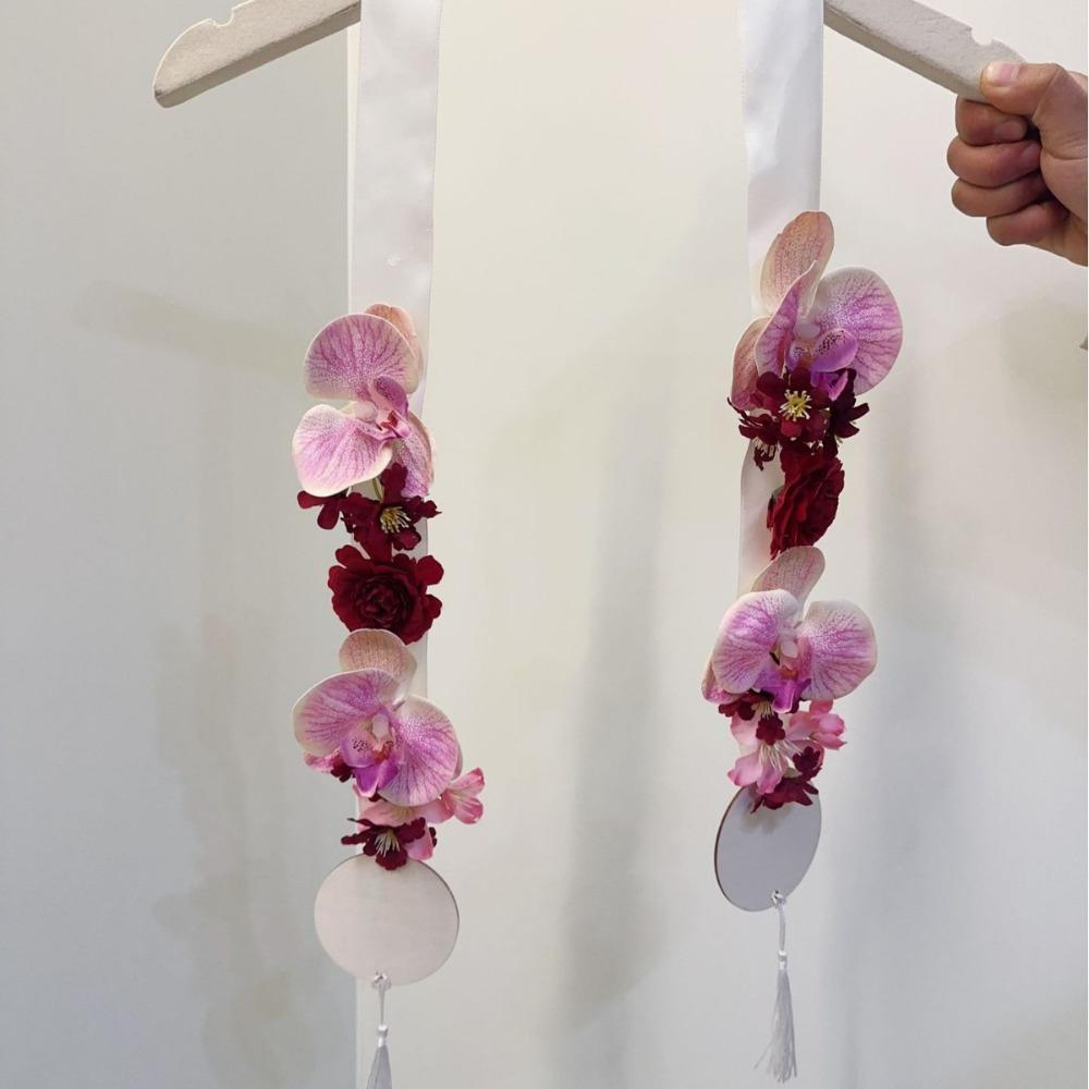 Artificial Flower Etiquette Ribbon Realistic Welcome Sash Wedding Photo Props  Wedding Ceremony