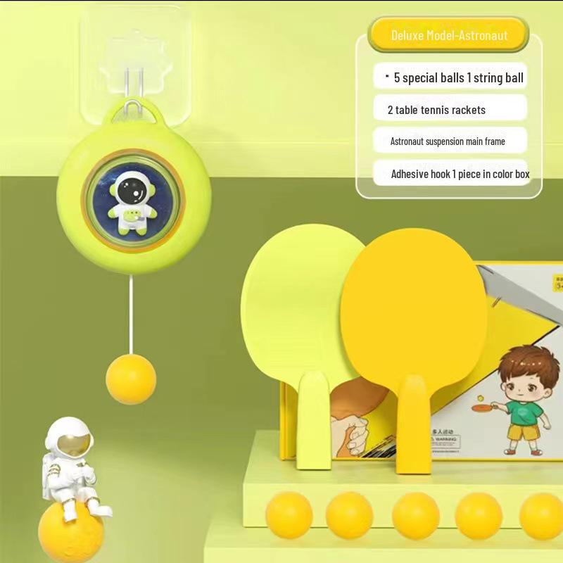 Astronaut-Themed Hanging Table Tennis Trainer for Indoor Parent-Child Play.