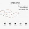 Metal-Frame Photochromic Anti-Blue Light Myopia Glasses Ultra-Lightweight Comfortable Eyeglasses Minus Diopter 0 To -4.0