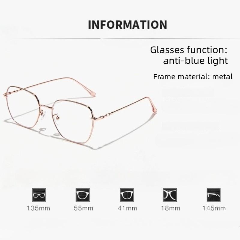 Metal-Frame Photochromic Anti-Blue Light Myopia Glasses Ultra-Lightweight Comfortable Eyeglasses Minus Diopter 0 To -4.0