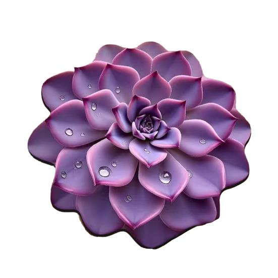 3D Floral Placemat Diatomaceous Earth Absorbent Dining Mat Heat-Resistant Realistic Flower Placemat for Dining Table Kitchen Countertop Desk Decor