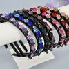 Elegant Rhinestone Bangs Clip Headband Plum Blossom Shiny Flower Hair Hoop  Daily