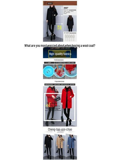 Damen Wollmantel Mittellang 2025: Herbst/Winter Koreanischer Stil, Lockere Passform, Übergröße, Schlankmachend und Verjüngend