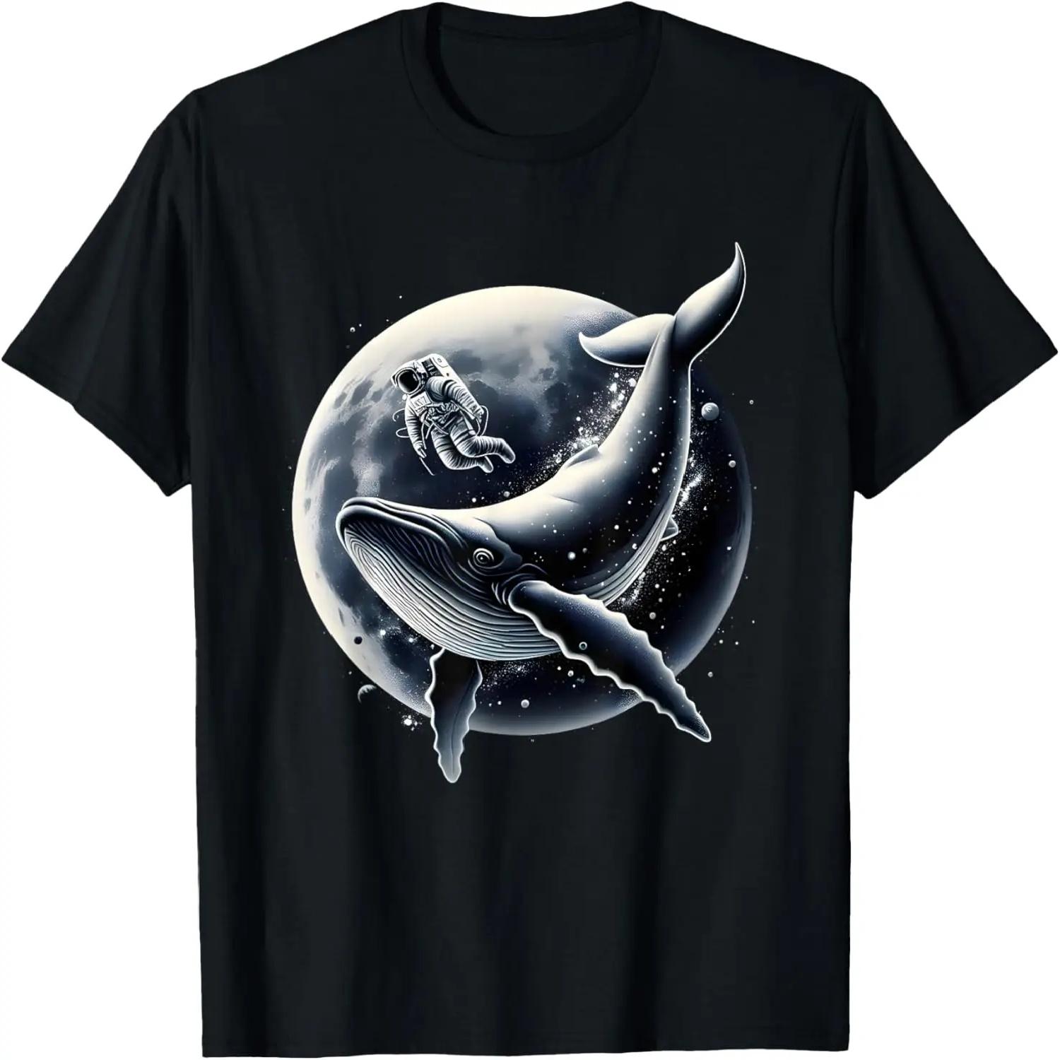 Space Adventure Men Women _ Cool Astronaut & Whale In Space T-Shirt S чёрный