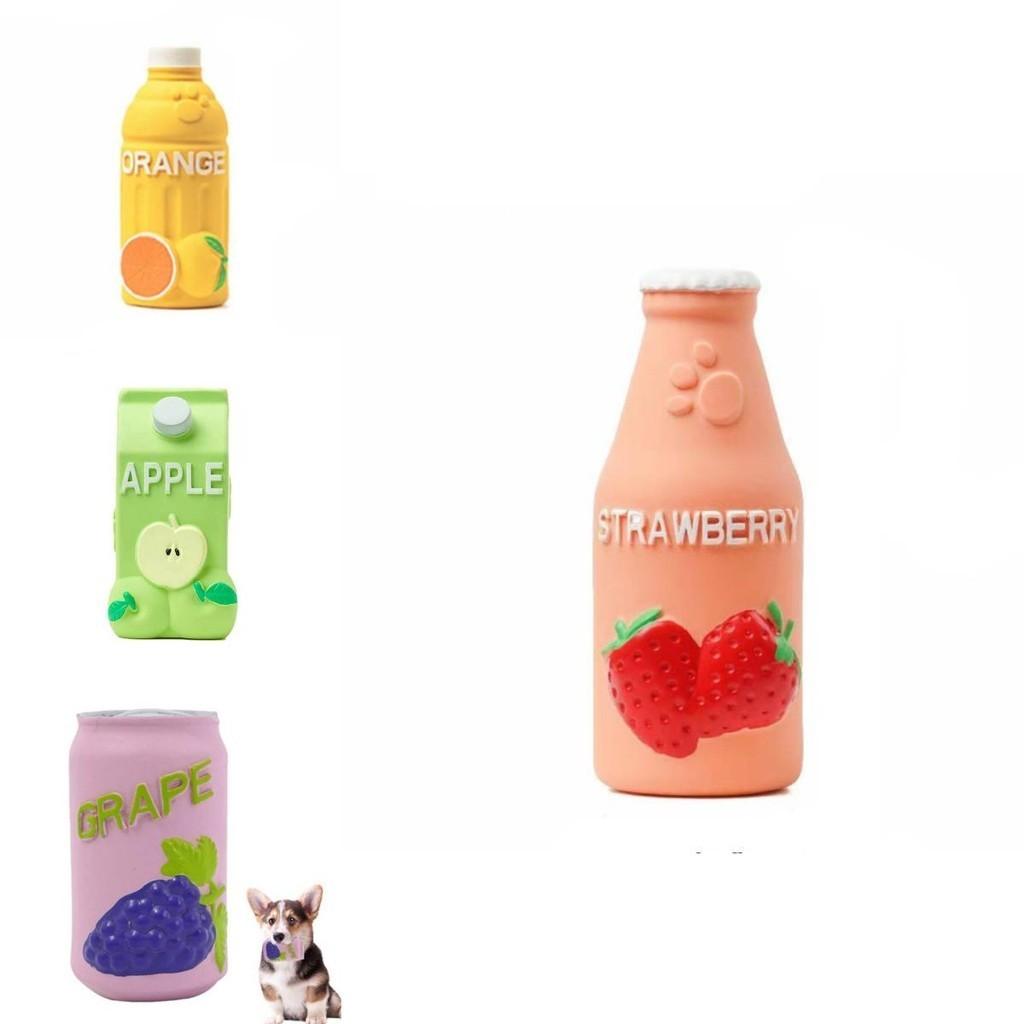 Durable And Fun Latex Pet Toy With Squeaky Drink Bottle Design