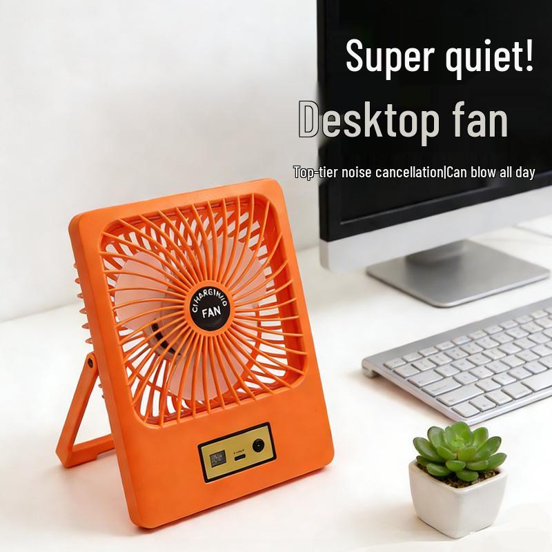 Ultra-thin Rechargeable Desktop & Hanging Silent Fan for Students & Office