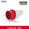 Industrial 16/32A Non-Explosion Proof Aviation Socket with 3-Core, 4-Core, 5-Core Connectors, Three-Phase, Four-Wire, 380V.