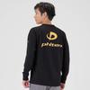 Phiten RAKU Shirt, Sports (Smooth Dry), Long Sleeve, Black with Gold Logo, Size S