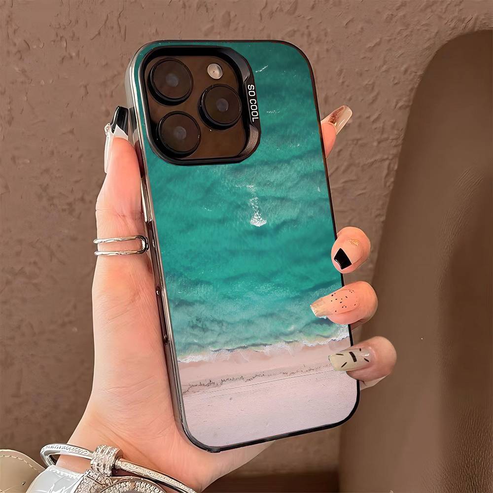 Waves phone case for iPhone 17 17Air 16 15 14 13 12 11 Pro Max Plus Colorful Silver