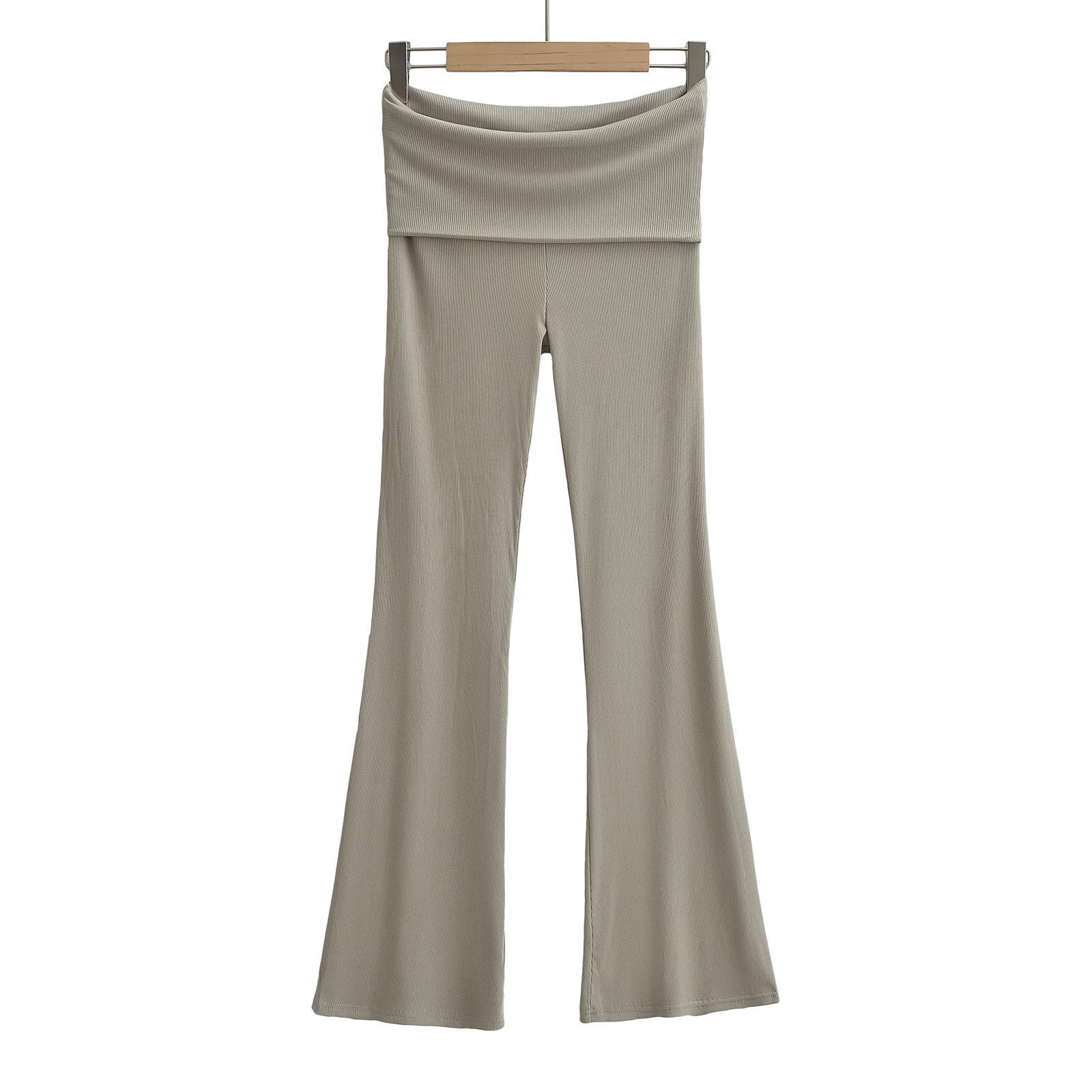 

Женские стильные брюки клеш бодикон 2024 - Двухслойная талия, Приталенный крой, Разные цвета Medium