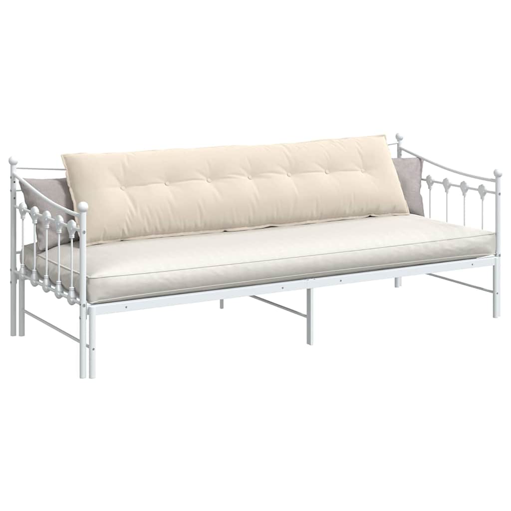 Back Cushion Beige 200 X 50 Cm Microfiber Fabric