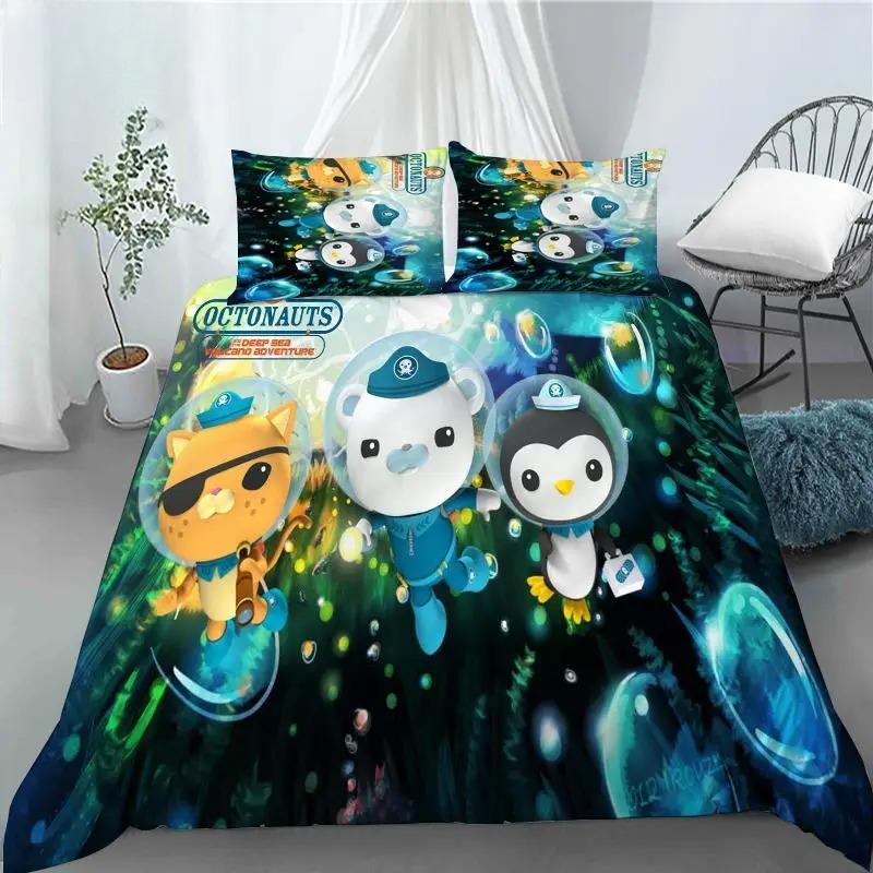 Povlak na peřinu Polštářek Octonauts Barnacles Kwazii Sada povlečení Pro dospělé Chlapce Dívku Dekorace do ložnice Dětská Jednolůžková Dvojitá Velikost