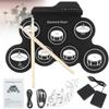 Electronic Drum Set 7 Pads 5 Tunings 8 Demonstration Songs 3 Rhythms Portable USB Roll Up Drum