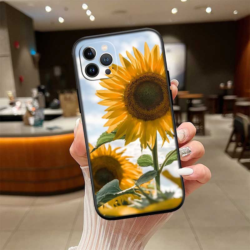 UP47 Sunflower Flower Phone Case for Samsung Galaxy S20 S21 S22 Ultra FE + Plus A21S A22 A24 A25 A26 A30 A30S A31