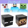 Caixa de Cobertura de Cabeça de Papelão Minecraft com Design Icônico de Steve, Creeper e Enderman para Cosplay Infantil