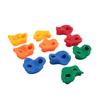 Rock Climbing Holds Outdoor Climbing Wall Holds Plastic Colorful Grips for Backyard Playground 10 PCS + Screws