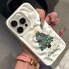 Snowy Christmas Pine Tree Phone Cas For iPhone 17 16 15 14 13 12 11 Pro Max Plus 17 Air Folds Texture Soft TPU Bumper Back Cover