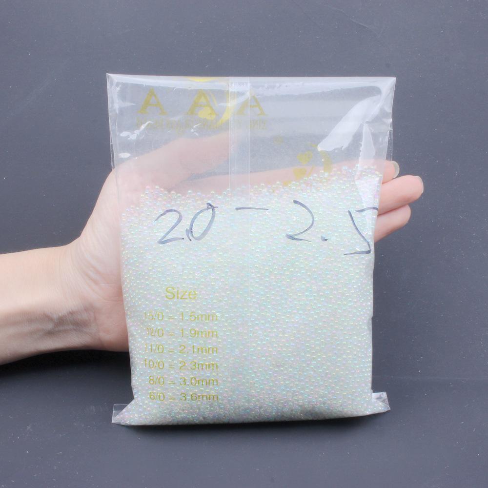 

Прозрачные переливающиеся стеклянные шарики-пузырьки для нейл-арта - Без отверстия Икорные бусины-пикси