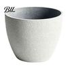 Lightweight Durable Plant Container Large Tall Resin Planter, Thickened Faux Stone Pot with Embossed Nordic Style Planter Texture, Modern Decorative