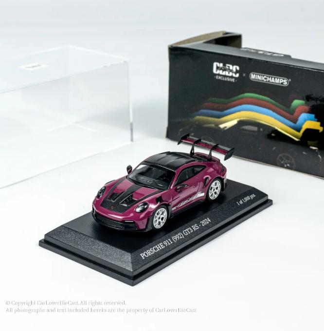 MINICHAMPS 1/64 Porsche 911 (992) GT3 RS Die-Cast Car Model Simulation Static Display Cars Collection Alloy Cars Model Boy Gift