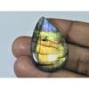 61Cts. Natural Purple Flash Labradorite Pear Cabochon Gemstone 25X40X07 MM B-303