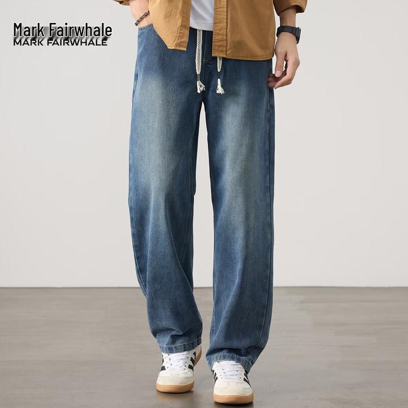 Mark Fairwhale Men's Retro Loose Straight-Leg Jeans
