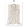 Modern Abstract Love Line Girl Body Flower Posters And Prints Canvas Painting Wall Art Pictures Living Room Home Decoration