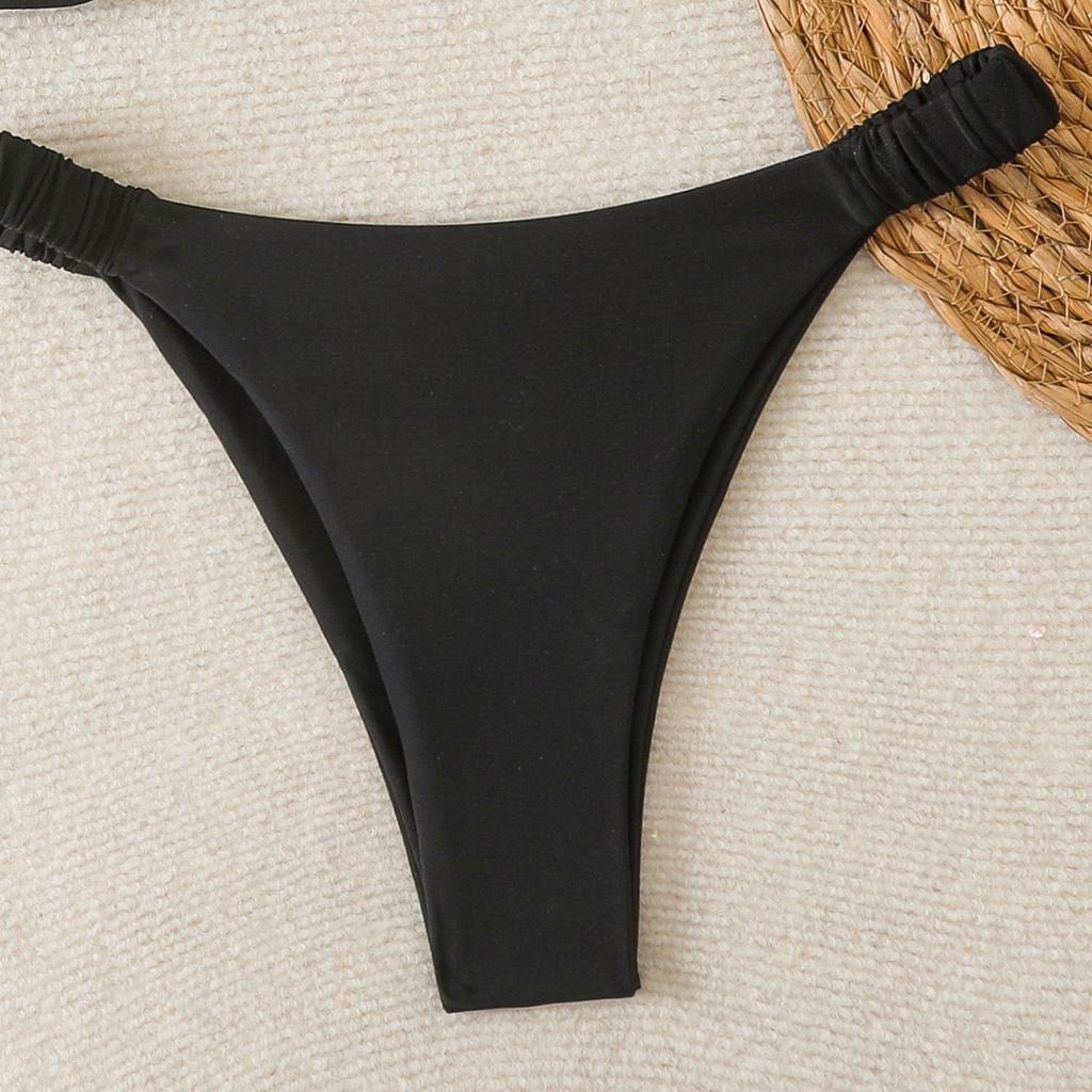 Solid Color Sexy Two-Piece Bikini - Women's Swimwear