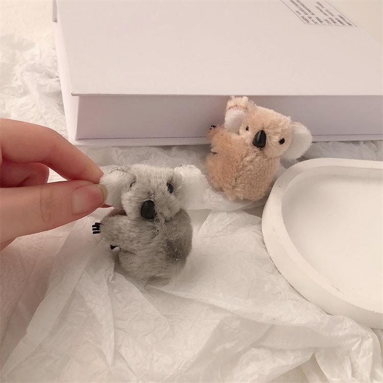 3D Plush Koala Hair Clip - Cute Cartoon Fur Bangs Claw Clip for Women