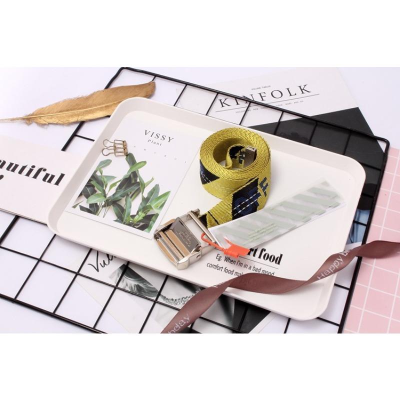 Neuer Canvas-Gürtel im Industriestil, OFF-gelb, derselbe trendige Gürtel