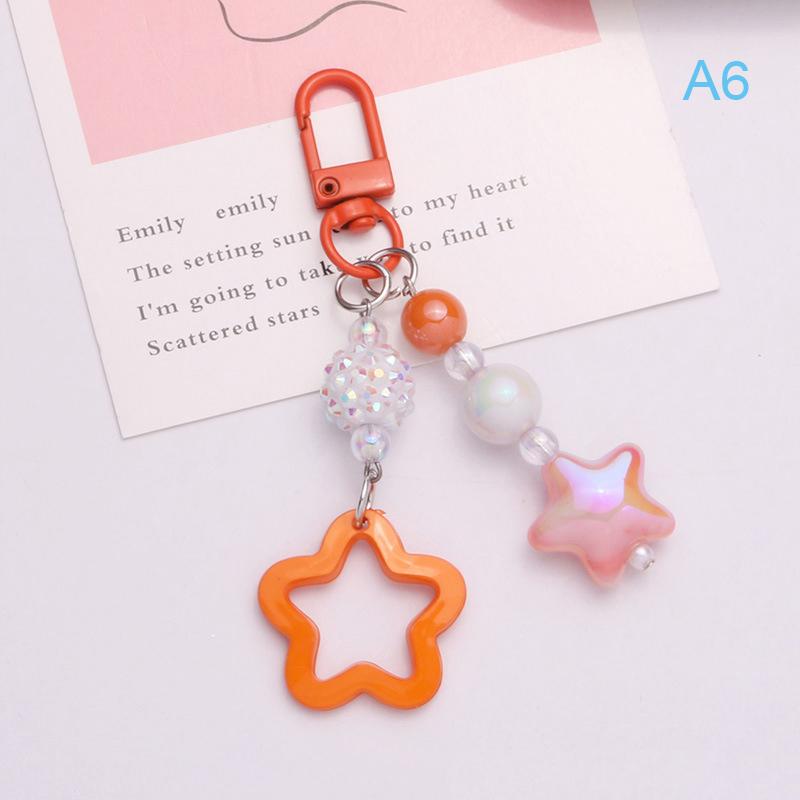 

Брелок-подвеска в виде звезды с градиентной пентаграммой, украшение на рюкзак, брелок ручной работы, подвеска на сумку, милый, крутой брелок