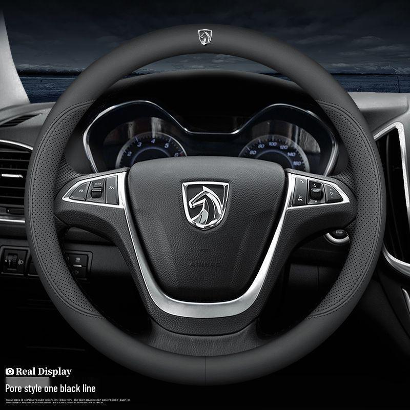 Universal Genuine Leather Anti-slip Steering Wheel Cover for Baojun Models